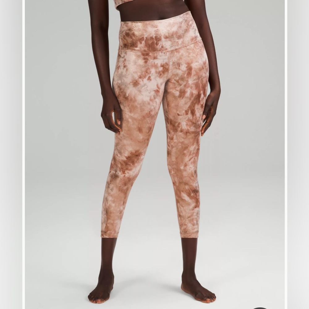 Lululemon Align Pant 25” - Diamond Dye Misty Shell Cacao Diffuse Dot Foil